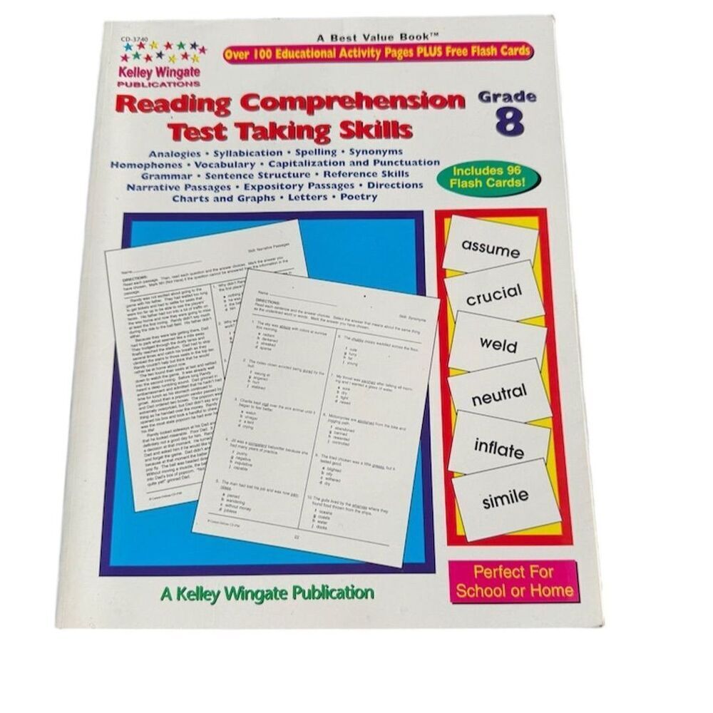 Kelley Wingate Grade 8 Reading Comprehension Workbook
